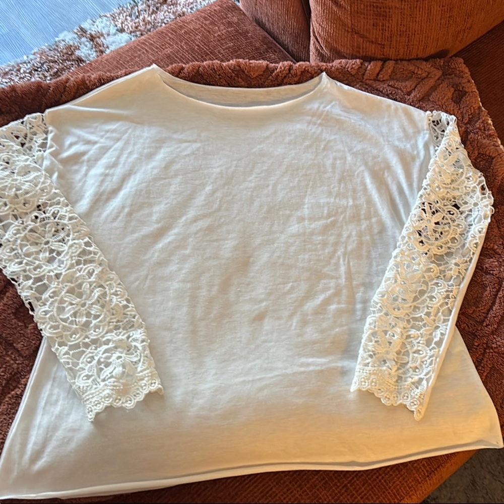 Amaryllis Ivory Lace Sleeve Blouse